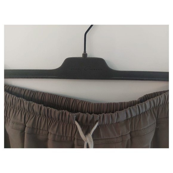 Rick Owens Taupe Drawstring Cropped Trousers Size 32 - Picture 6 of 7